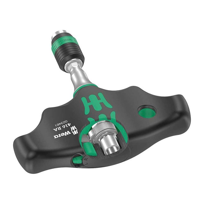 Wera 416 RA Ratcheting T-Handle Rapidaptor Screwdriver