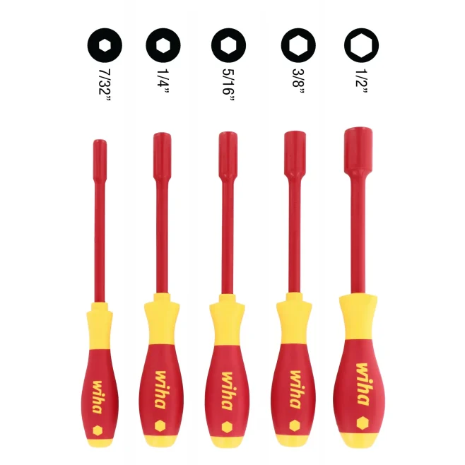 Wiha 5-Piece Insulated Inch Nutdriver Set