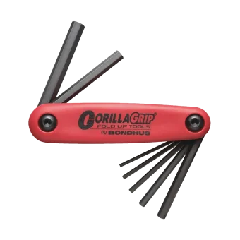 GorillaGrip Folding Metric Hex Key Set