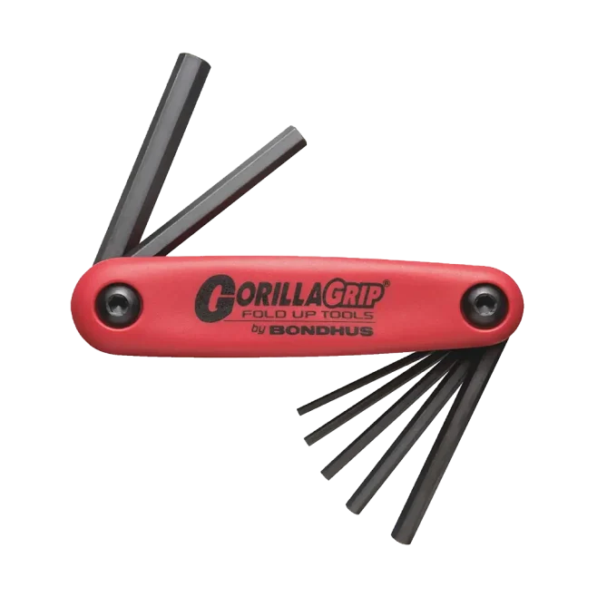 GorillaGrip Folding Metric Hex Key Set