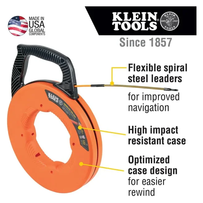 Klein 100-foot Fiberglass Fish Tape