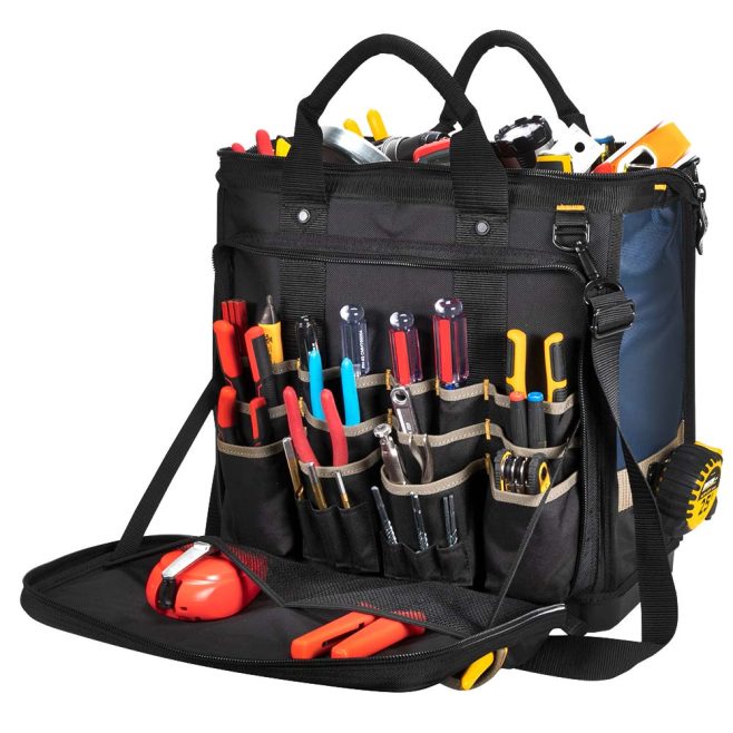 CLC 17" Molded Base Multi-Compartment Technician's Tool Bag