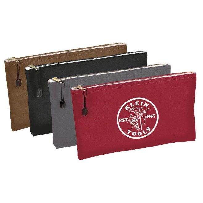 Klein Canvas Parts Bag 4 Pack: Black, Gray, Red & Brown