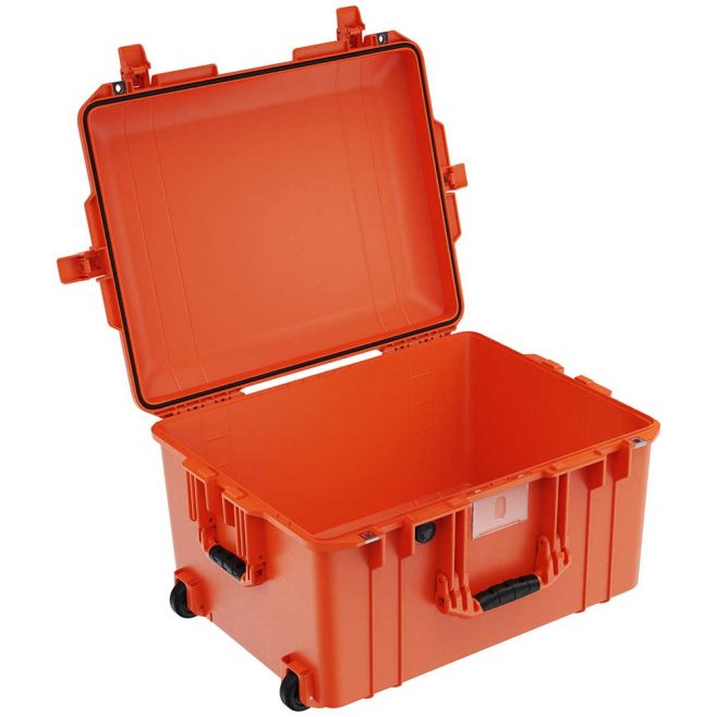 Pelican 1607 Orange Air Wheeled Case 21x15x11 - NO FOAM