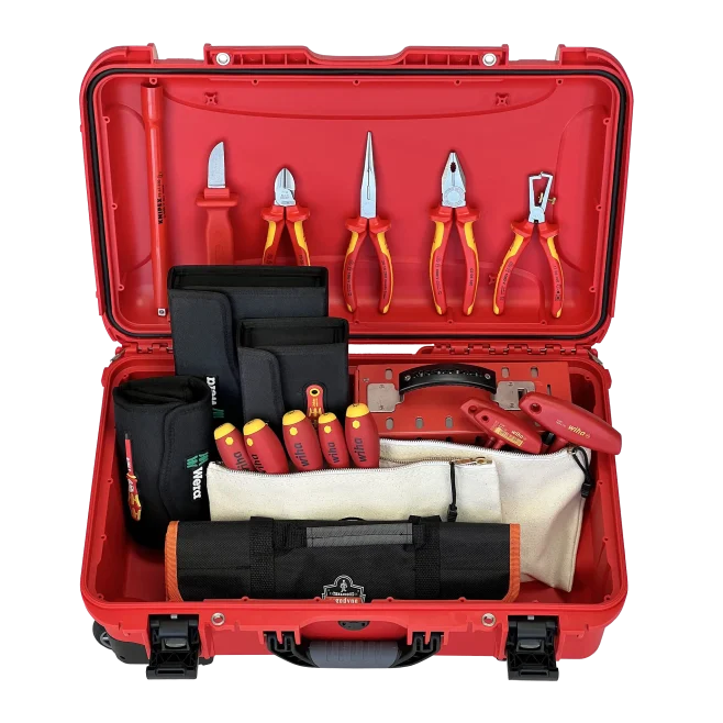 Basic EV Vehicle Battery & Charging Tool Kit in Nanuk 935 Wheeled Red Tool Case