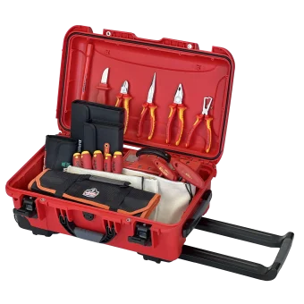 Basic EV Vehicle Battery & Charging Tool Kit in Nanuk 935 Wheeled Red Tool Case