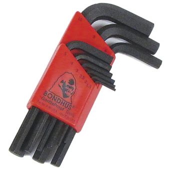 9-Piece Bondhus Metric Hex Key Set (Short Arm)