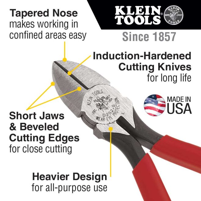 6" Klein D252-6 Diagonal Cutter