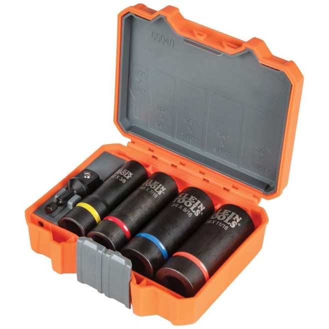 2-in-1 Klein Impact 5-Piece Socket Set