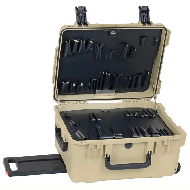 11" Lifetime Warranty Wheeled Desert Tan Tool Case