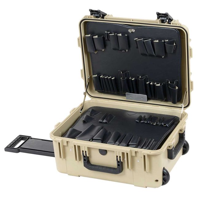 8" Lifetime Warranty Wheeled Desert Tan Tool Case