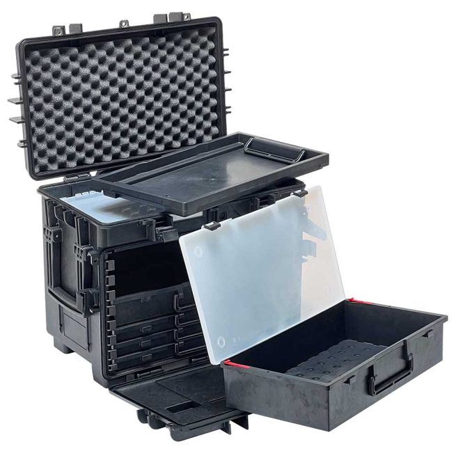 Tool Trolley 5 Drawer Black Wheeled Case