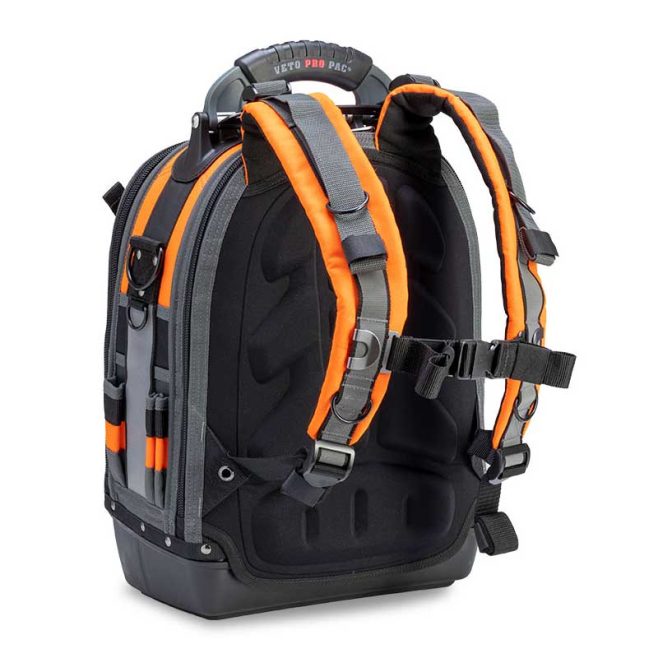 VETO Tech Pac Hi-Viz Orange Backpack Tool Case