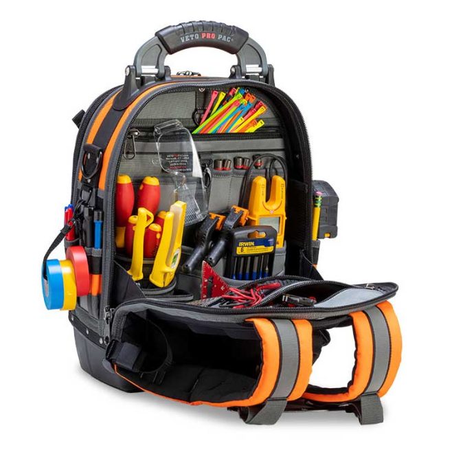 VETO Tech Pac Hi-Viz Orange Backpack Tool Case