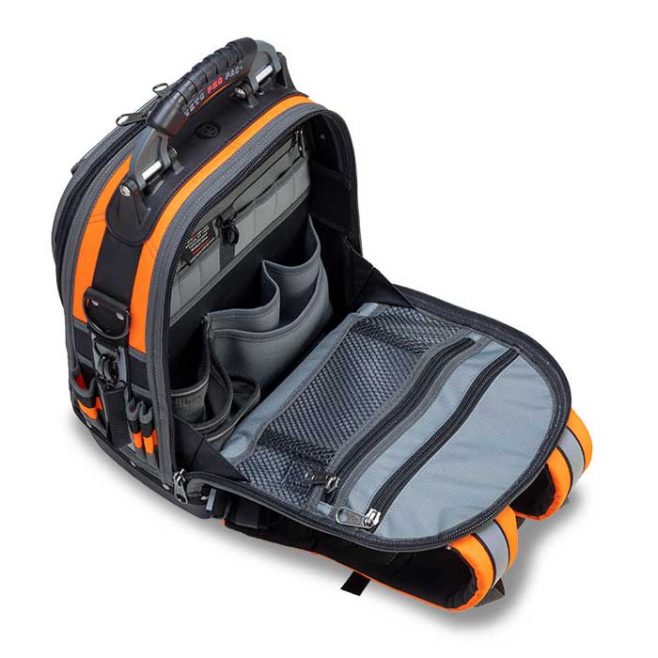 VETO Tech Pac Hi-Viz Orange Backpack Tool Case