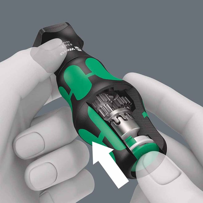 Wera Kraftform 826 T Turbo Bit-Holding Screwdriver Handle