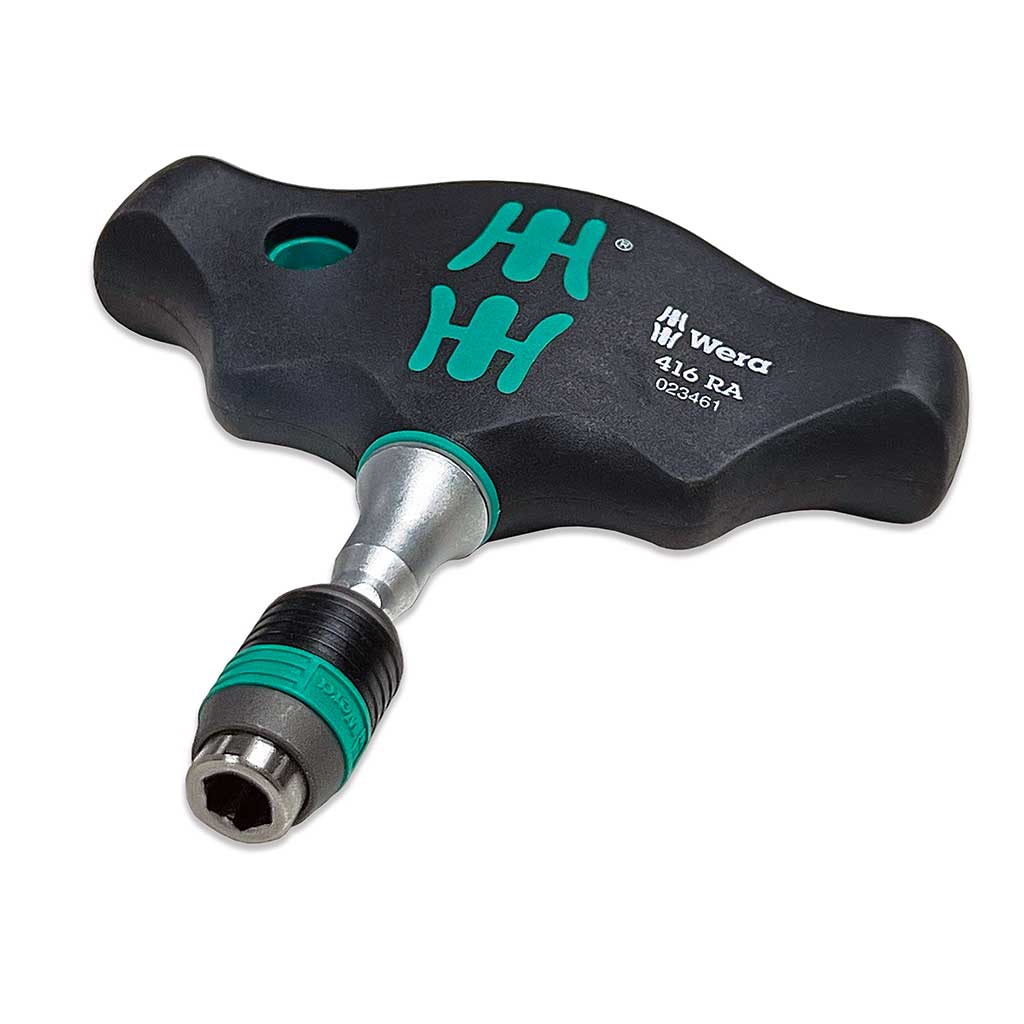 Wera 416 RA Ratcheting T-Handle Rapidaptor Screwdriver