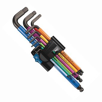 Wera 9-piece Multicolor Metric L-Key Hex Set with Holding Function