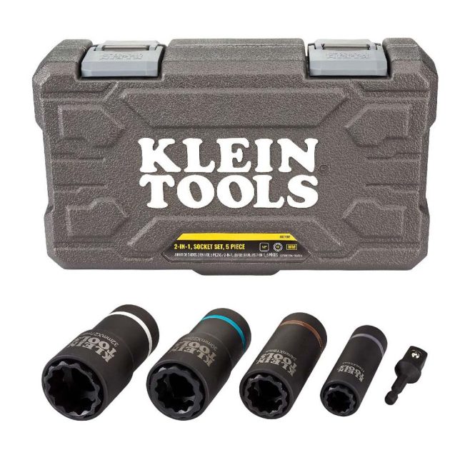 2-in-1 Metric Impact 5-Piece Socket Set