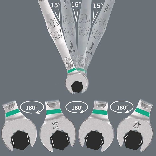 Wera 8-piece SAE Combination Wrench Set