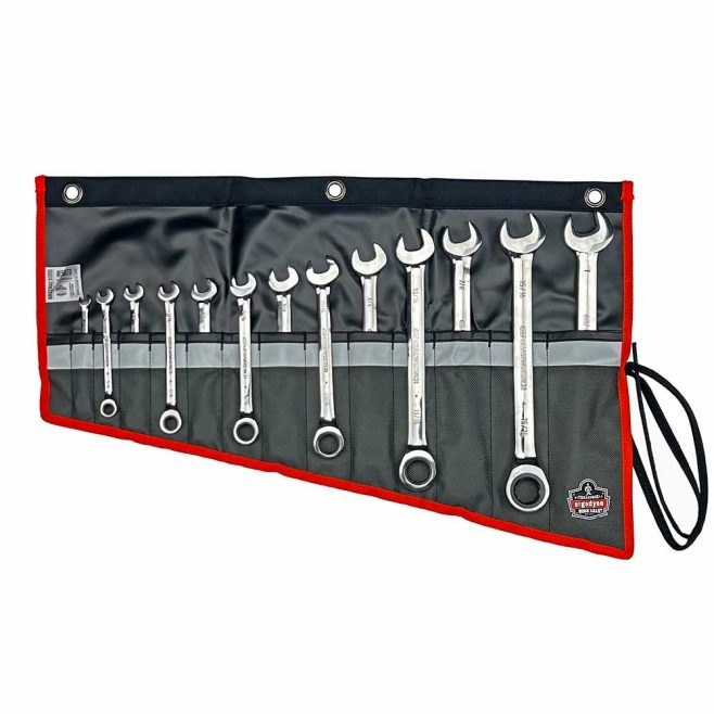 GearWrench 13-piece SAE Ratcheting Wrench Set and Tool Roll