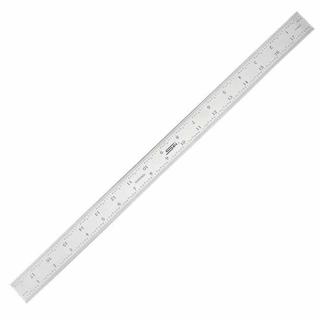 18" Rigid Steel Rule Inch/Metric