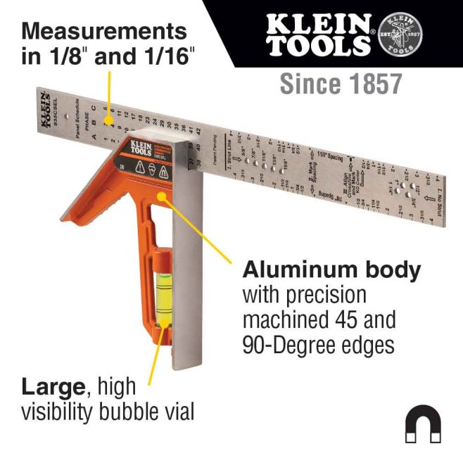 Klein 12" Electrician's Combination Square