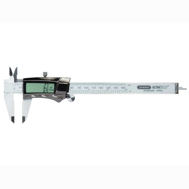 6" Inch/Metric Digital Fractional Caliper with LCD Screen