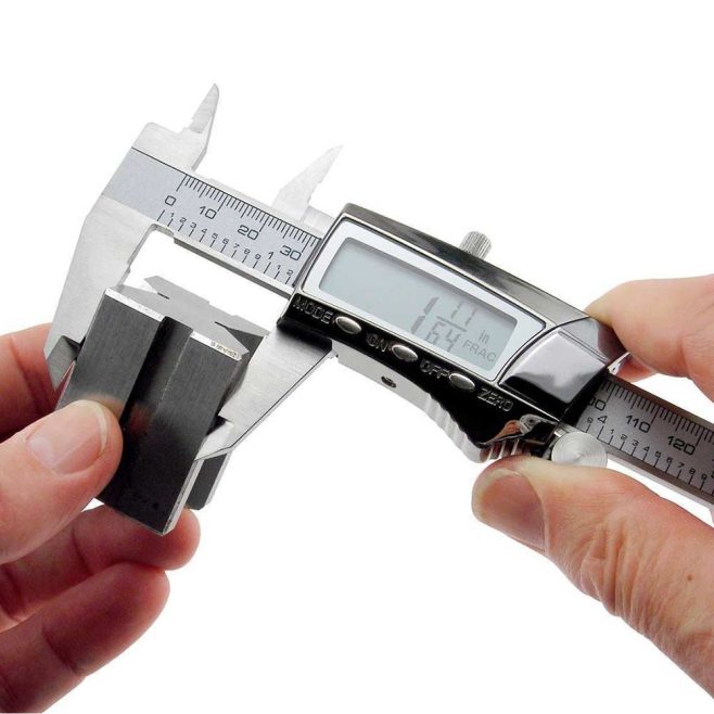 6" Inch/Metric Digital Fractional Caliper with LCD Screen