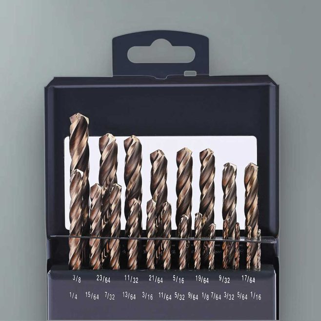 21-Piece HSS Cobalt Drill Bits Set