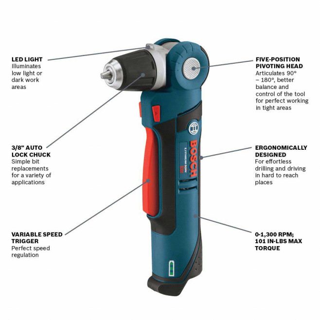 Bosch 12V Max 3/8" Angle Drill Kit