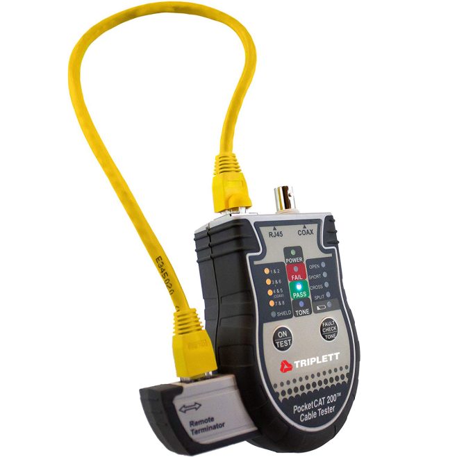 PocketCAT Coax & RJ45 LAN Network Cable Tester