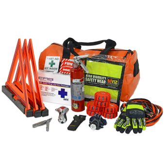 Deluxe DOT Compliant Fleet Vehicle Safety Kit in Lineman Bag