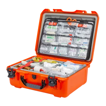 Nanuk 940 Orange EMS Case with Lid Organizer & Padded Divider