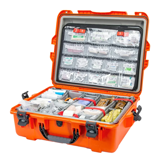 Nanuk 945 Orange EMS Case with Lid Organizer & Padded Divider