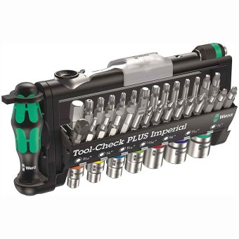 Wera 1/4" Tool-Check Plus 39-Piece Bit SAE Socket Set