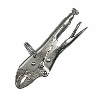 Curved Locking Plier with Cutter and Safety Ring