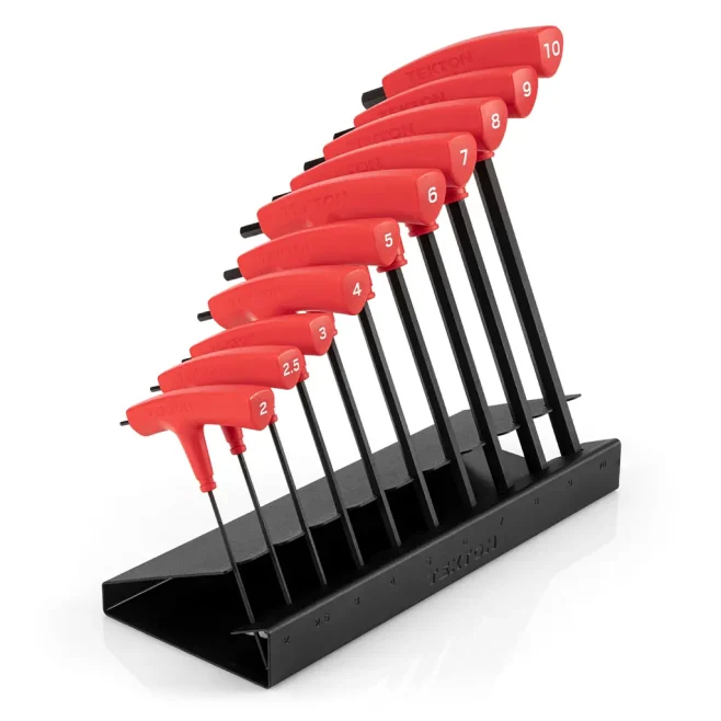 TEKTON Ball End T-Handle Metric 10pc Hex Set with Stand (2-10 mm)