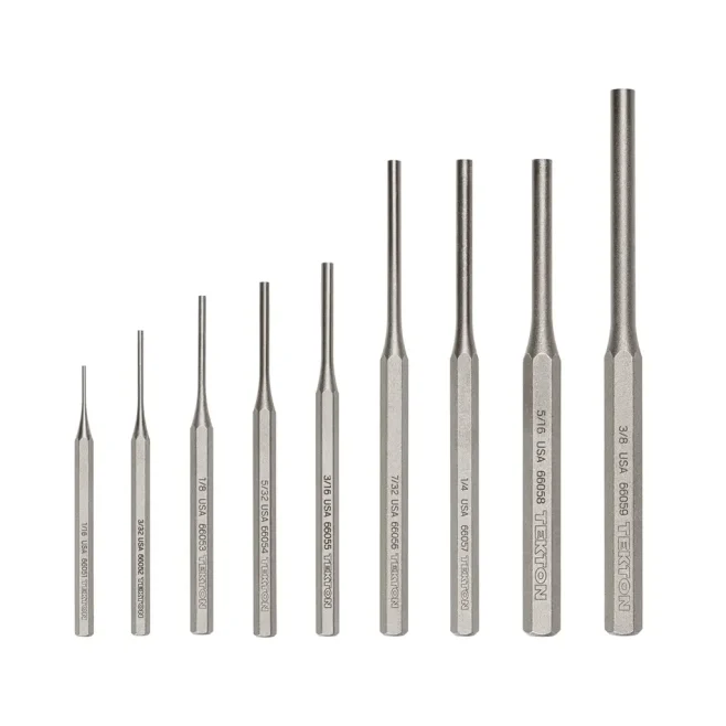 TEKTON 9-piece Pin Punch Set (1/16"-3/8")