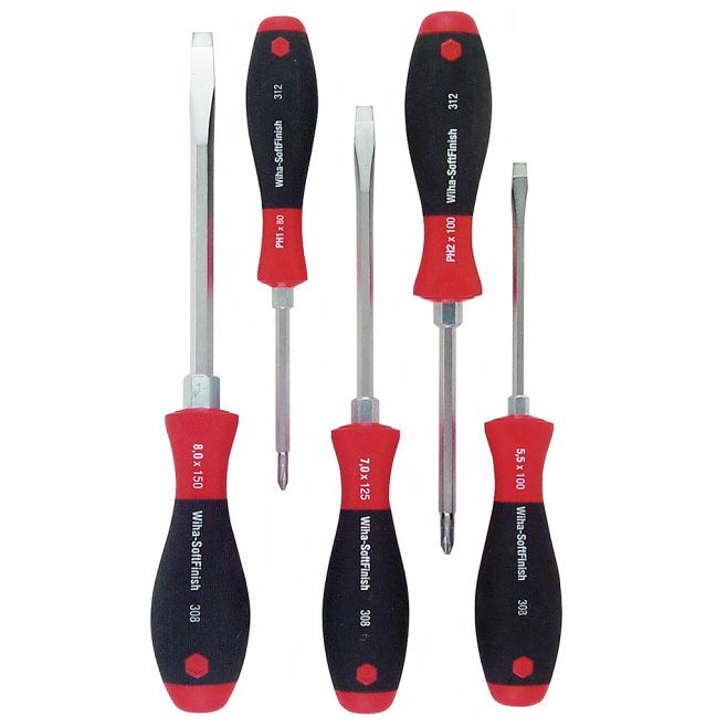 Wiha 5-Piece Heavy-Duty Screwdriver Set