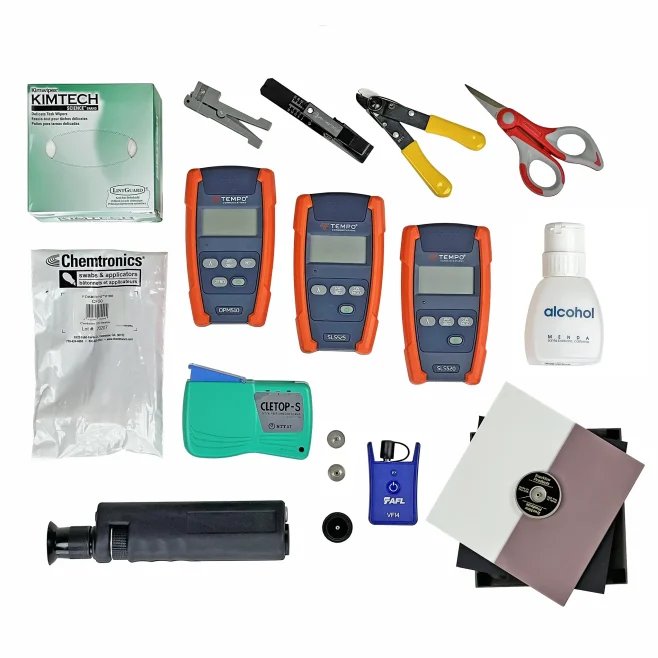 Pro Fiber Optic Single & Multimode Test & Restoration Kit Tools Only