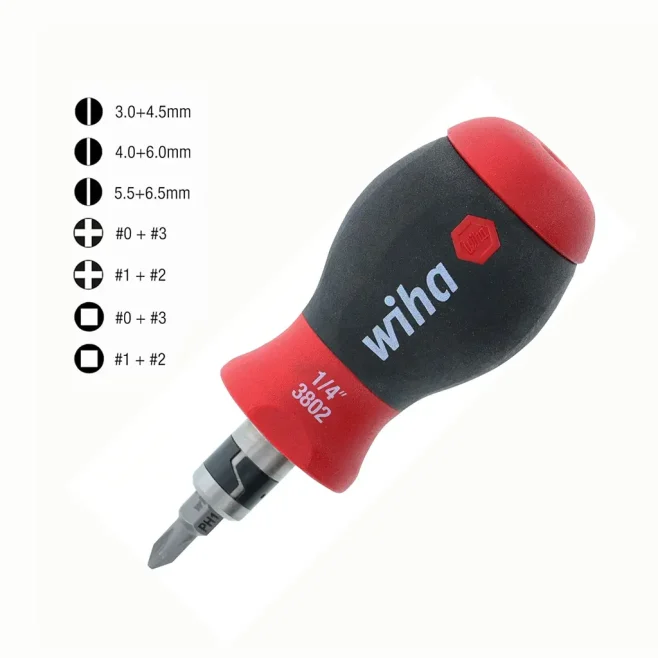 Wiha Multi-Bit Stubby Screwdriver