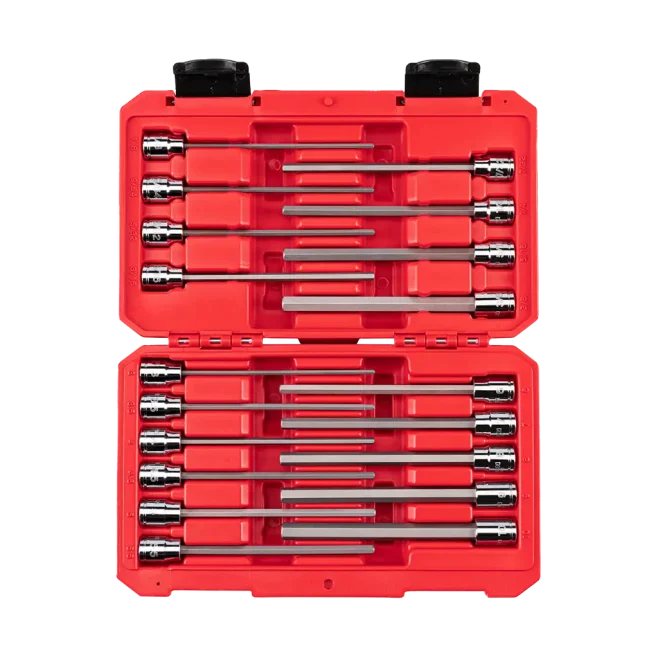 TEKTON 3/8" Long Metric/SAE Hex and Torx Bit 19-piece Socket Set