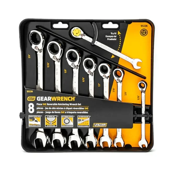 GearWrench 8pc SAE Ratcheting Wrench Set - Image 2