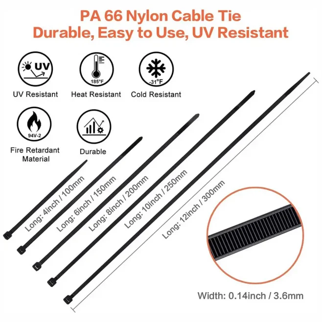 UV-Resistant Mulit-Purpose Cable Tie Assortment