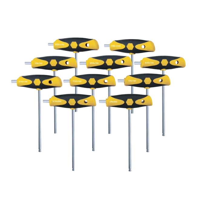 Wiha T-Handle SAE SoftGrip 10-pc Hex Set