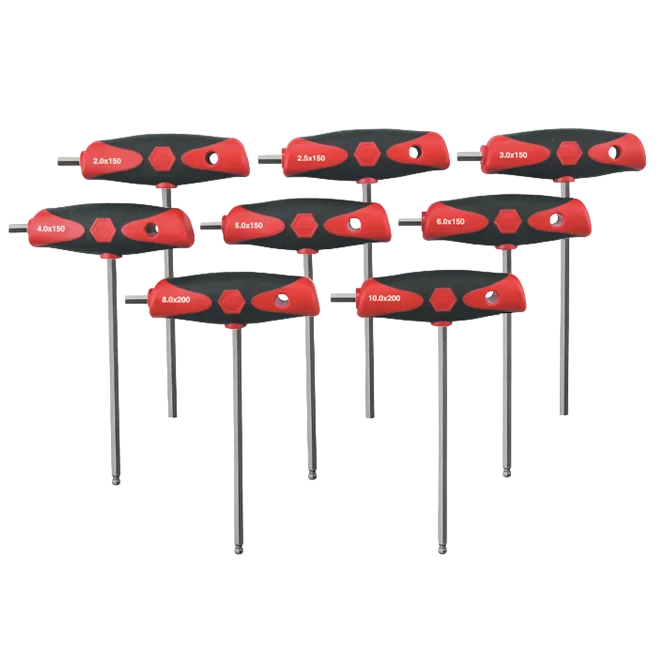 Wiha T-Handle Metric SoftGrip 8-pc Hex Set