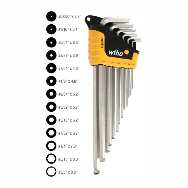 Wiha Ball End 13-pc SAE Hex Key Set