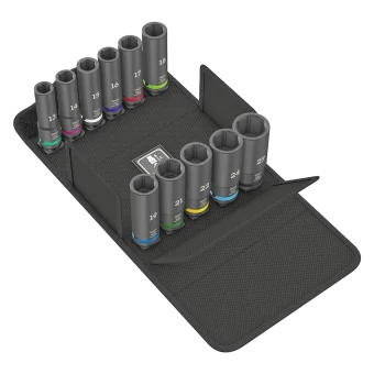 Wera 1/2" Impaktor Metric Deep Socket Set