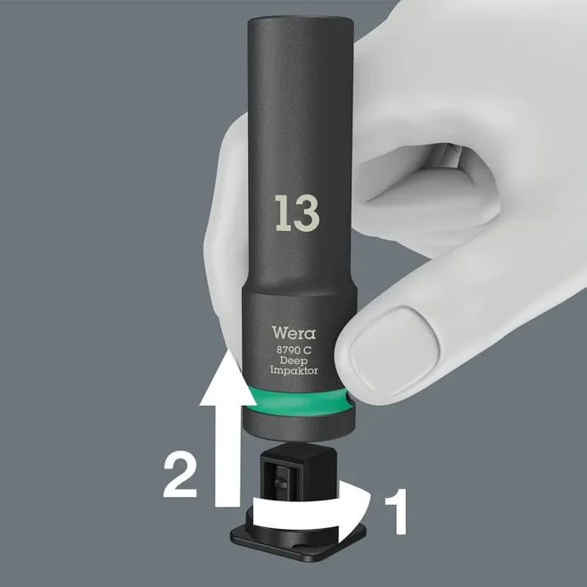 Wera 1/2" Impaktor Metric Deep Socket Set